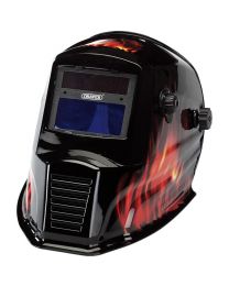 Draper Solar Powered Auto-Varioshade Welding and Grinding Helmet-Flame