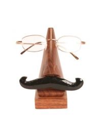 Spectacle Stand, Moustache, Shesham Wood