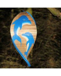Wind Spinner, Wood, Dolphin 30cm