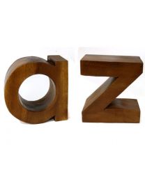 Wooden Bookends A And Z