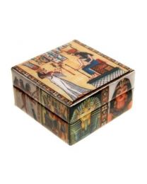 Wooden Box With Resin, Egypt, 7.5x7.5cm