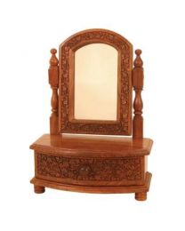 Wooden Miniature Dressing Table With Mirror